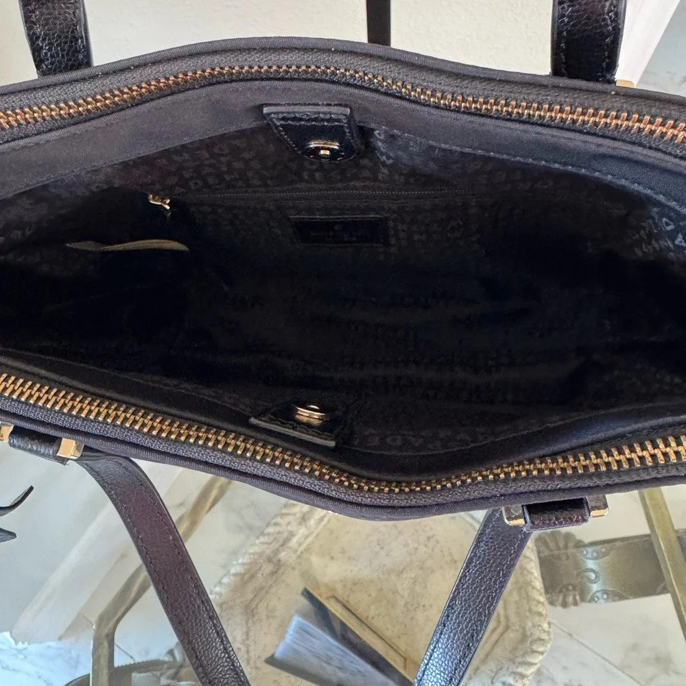 KATE SPADE NY Dawn Place Black Embellished Nylon Tote with Leather Trim NWOT - Picture 14 of 14